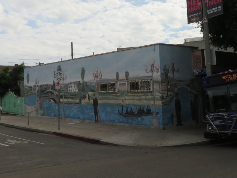 Another Mural: Depicts Abbot Kinney, the developer of Venice Beach